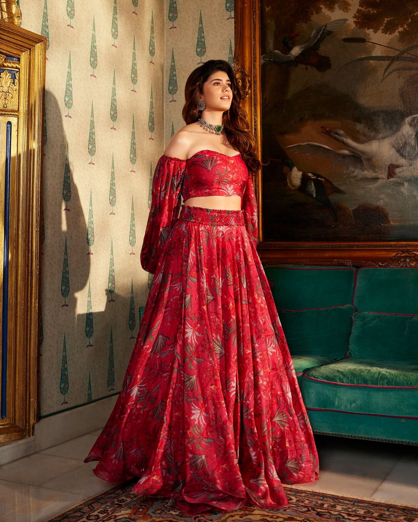 Zohar Chanderi Lehenga Set