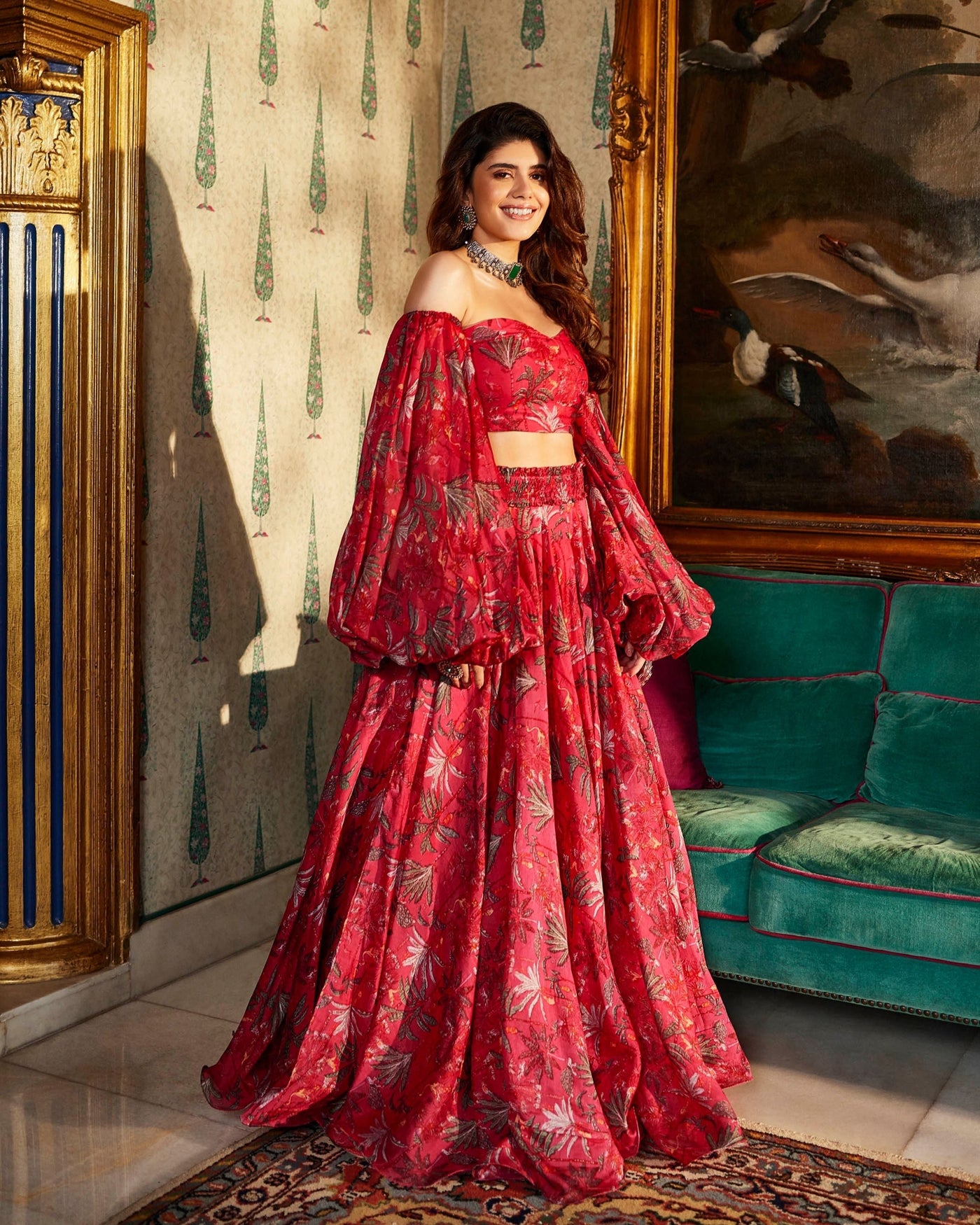 Zohar Chanderi Lehenga Set