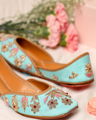 Alice Blue Handcrafted Jutti