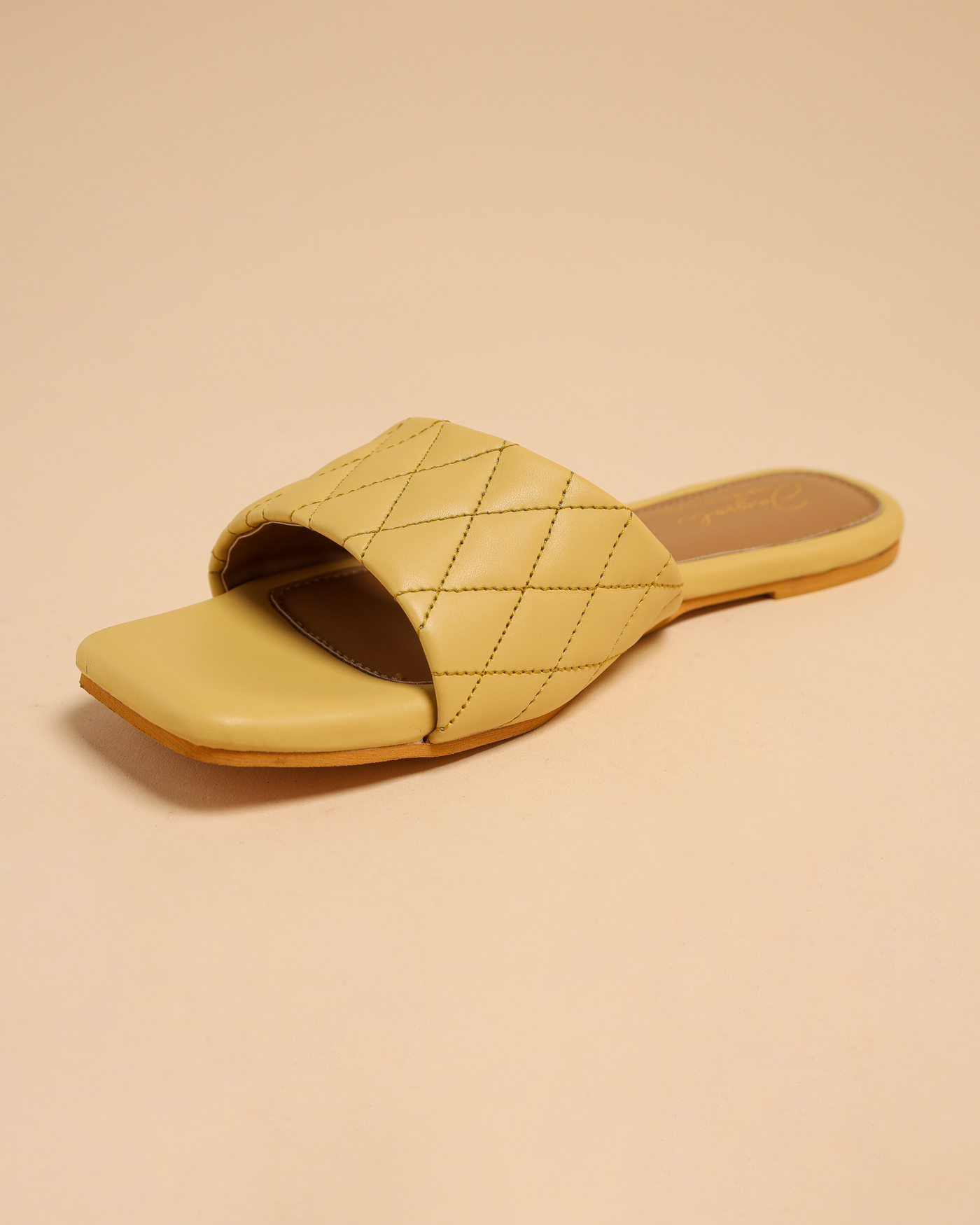 Summer Melon Quilted Slides