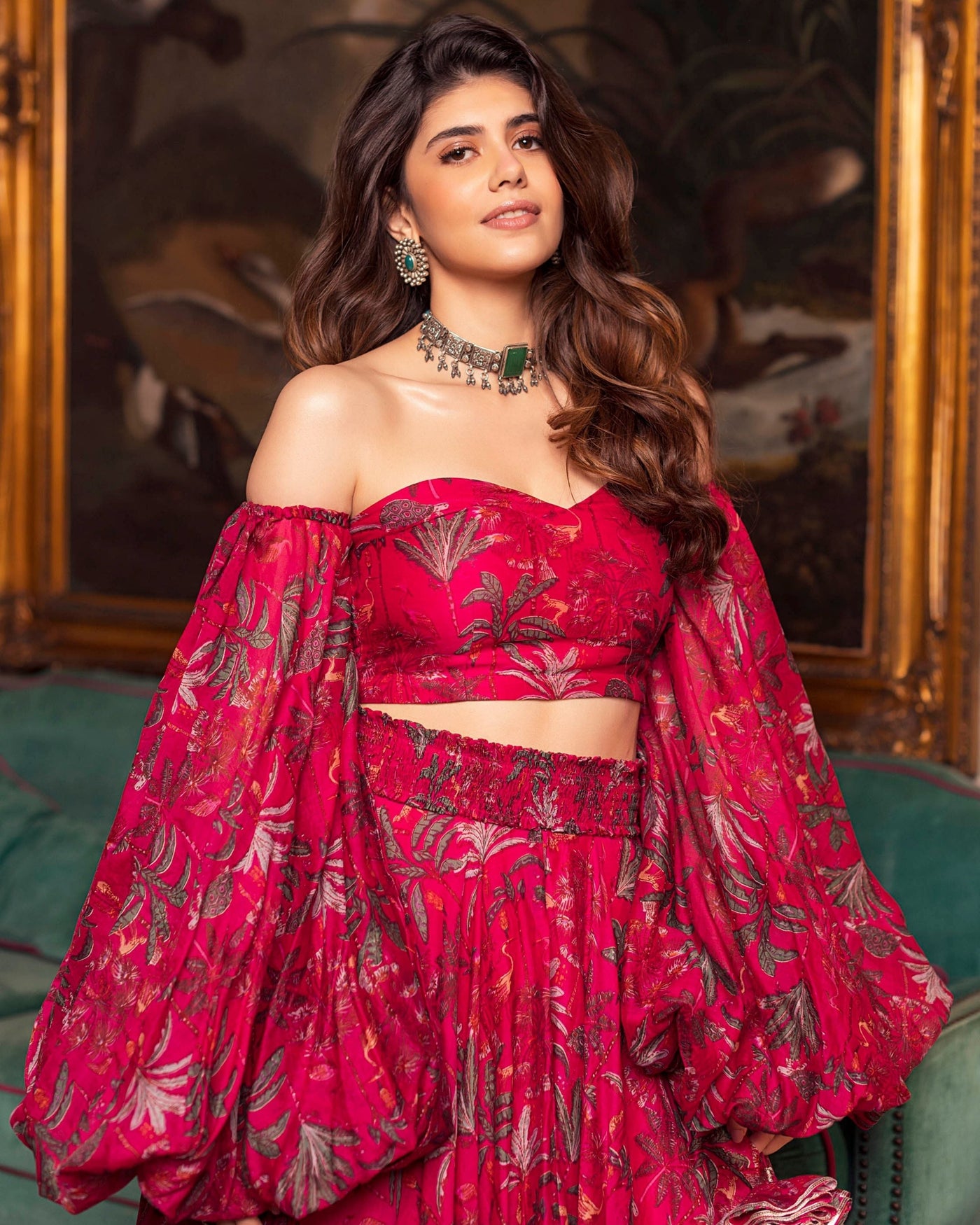 Zohar Chanderi Lehenga Set