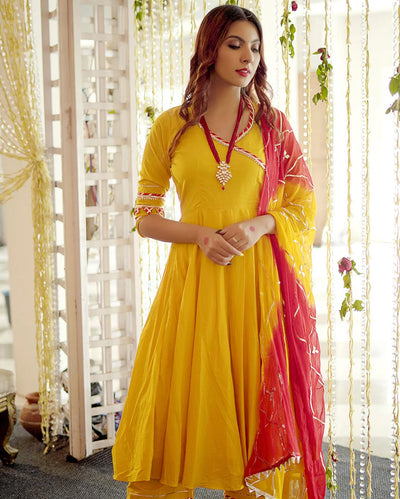 Royal Yellow Gotapatti Suit Set