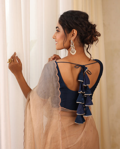 Jyotsna Blue Chanderi Blouse