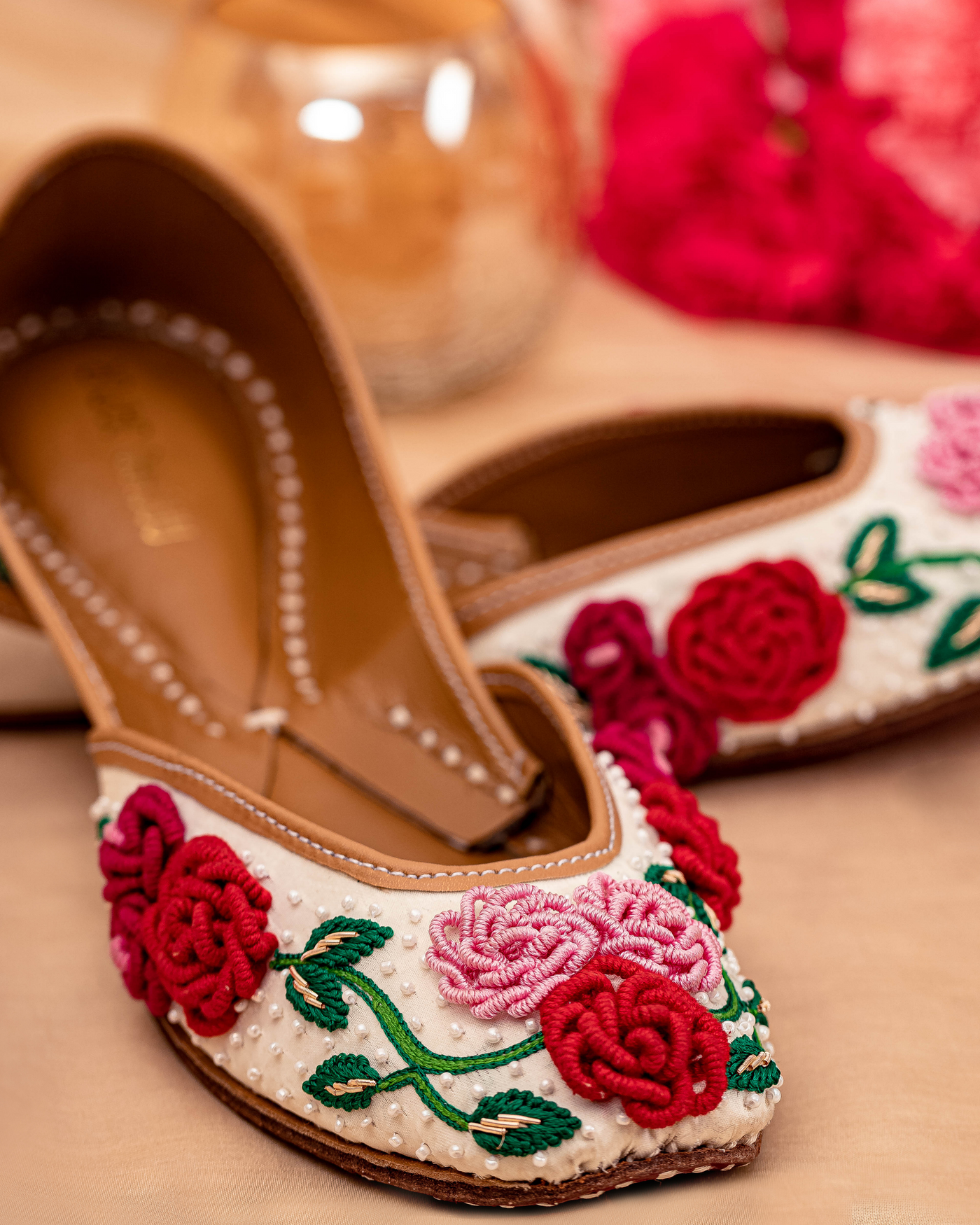 Floral Pop Handcrafted Jutti