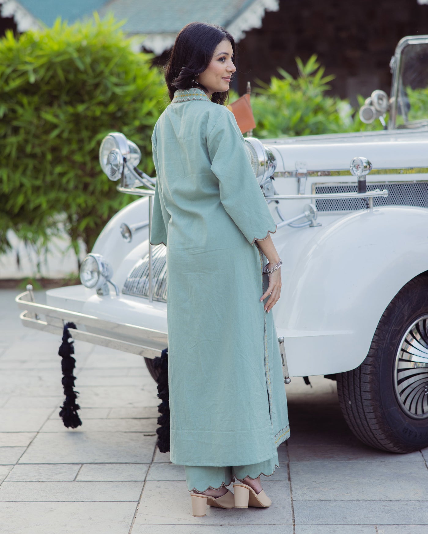 Harmony Green Embroidered Flex Kurta Set