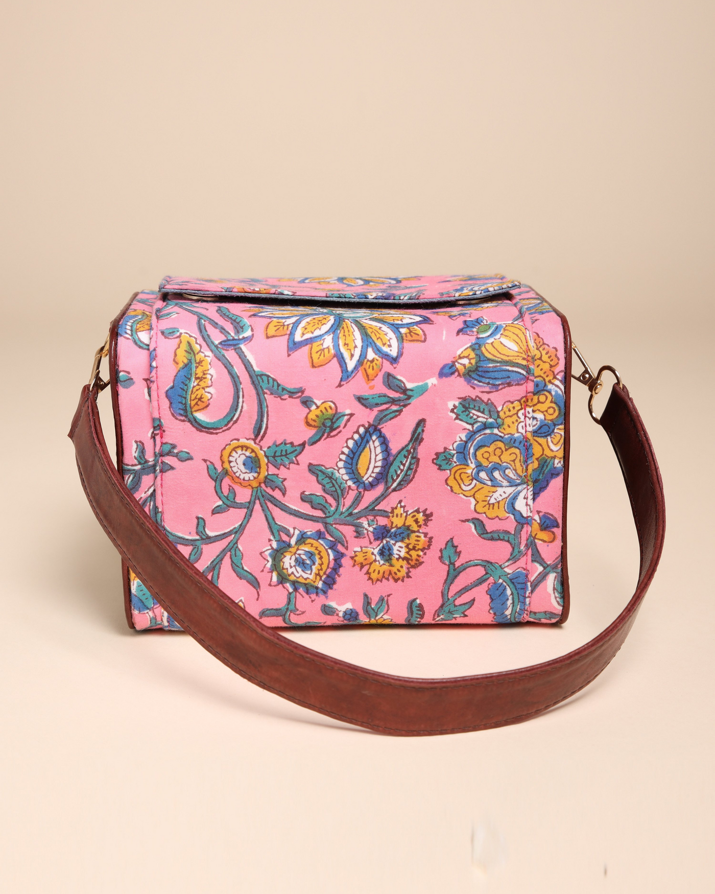 Adara Cotton Block Printed Satchel Bag