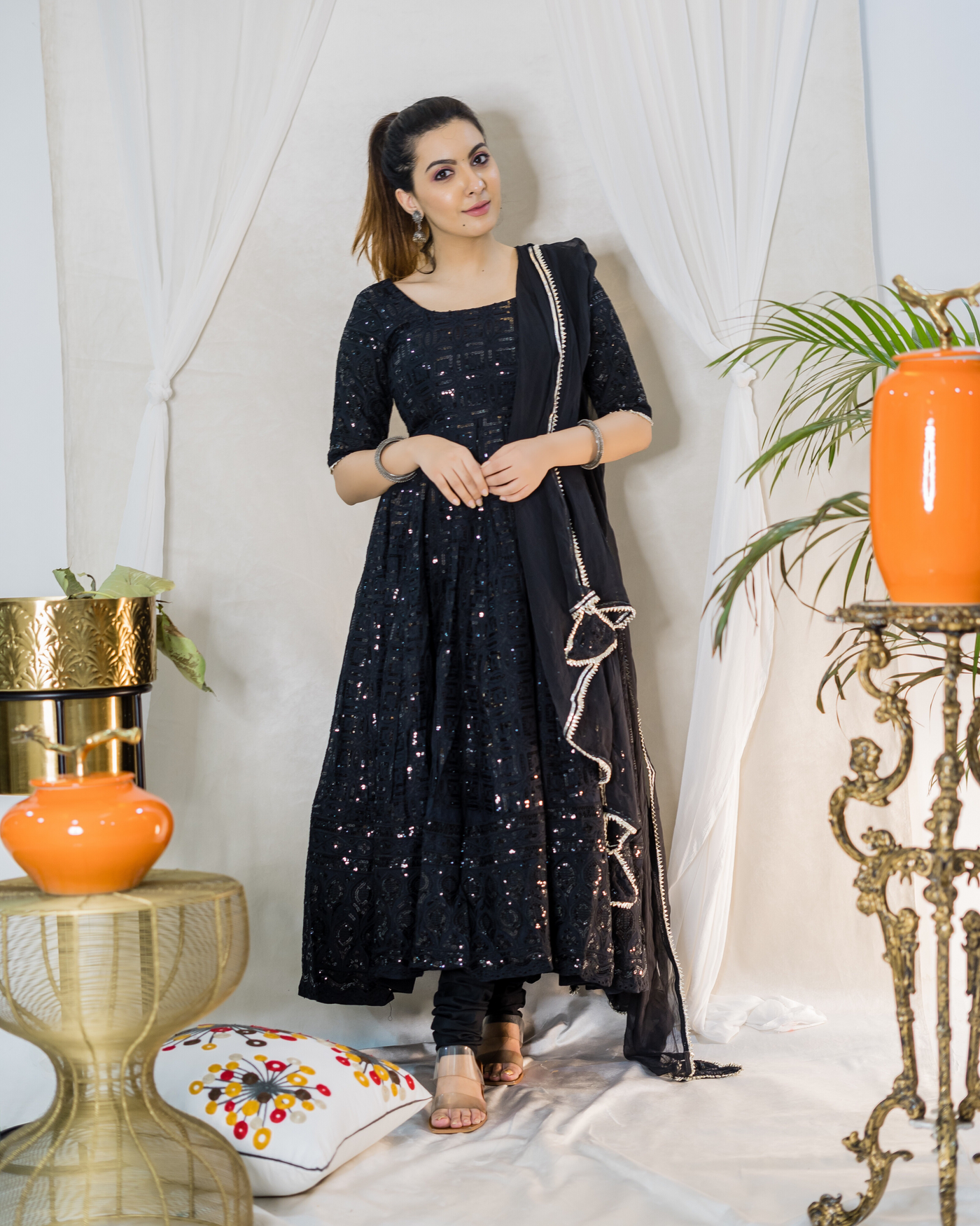 Blackbird Chikankari Anarkali Set