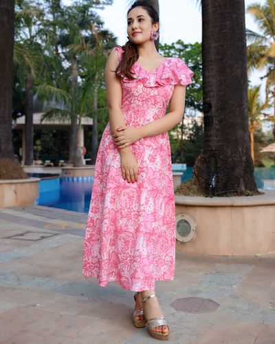 Pink Freesia Cotton Dress