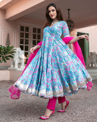 Cotton long salwar suit deals