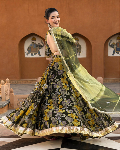 Mayra Chanderi Lehenga Set