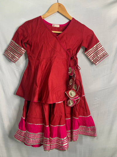 Apple Crush Gotapatti Sharara Set
