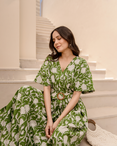 celery green dress Ula Lucy Rose Celery Ula Dress Lucy Style with black