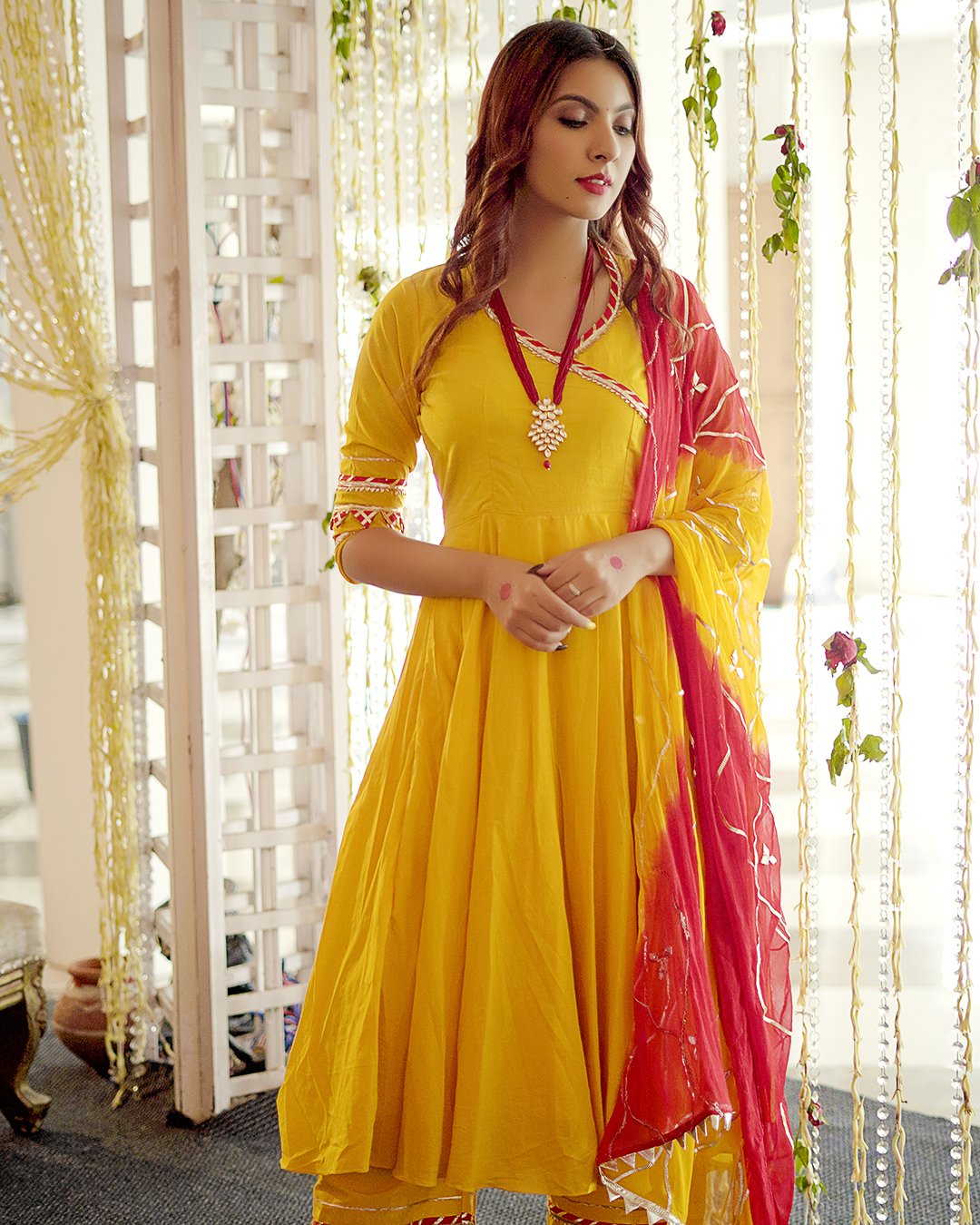 Royal Yellow Gotapatti Suit Set