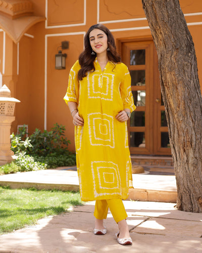 Chloe Silk Tie & Dye Kurta Set