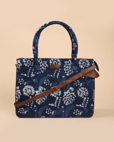 Tidal Blue Rectangle Tote Bag