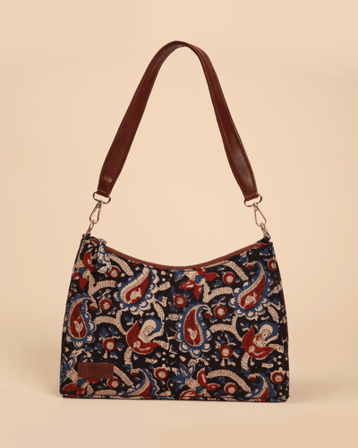 Reva Honey Handblock Baguette Bag