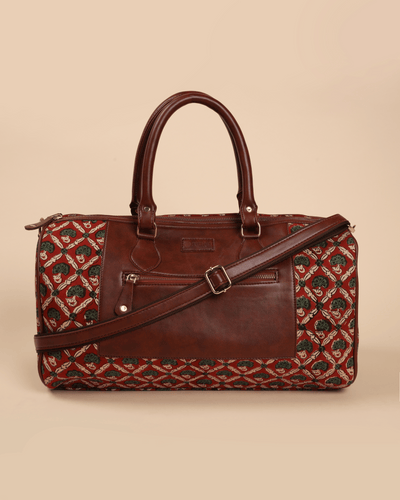 Walnut Whispers Handblock Duffle Bag