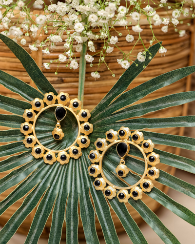 Gleaming Gold Handcrafted Brass Earrings